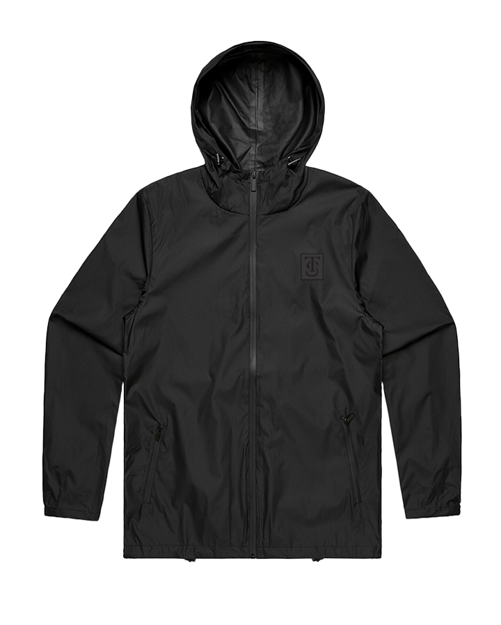 Section Patch Rain Coat - Black