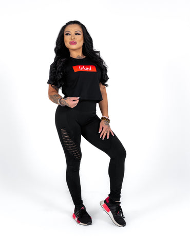 INKED Crop Tee - Black