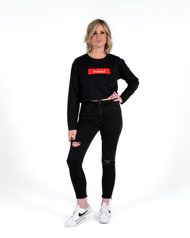 Inked Crop LS - Black