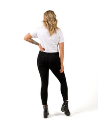 Bet on Yourself Crop Tee - White w/ Gold