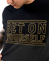 Bet On Yourself T-Shirt  - Black w/ Gold