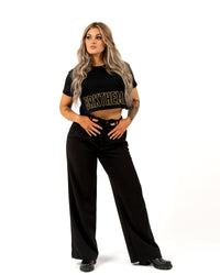 BRKTHEMLD Crop Tee - Black w/ Gold