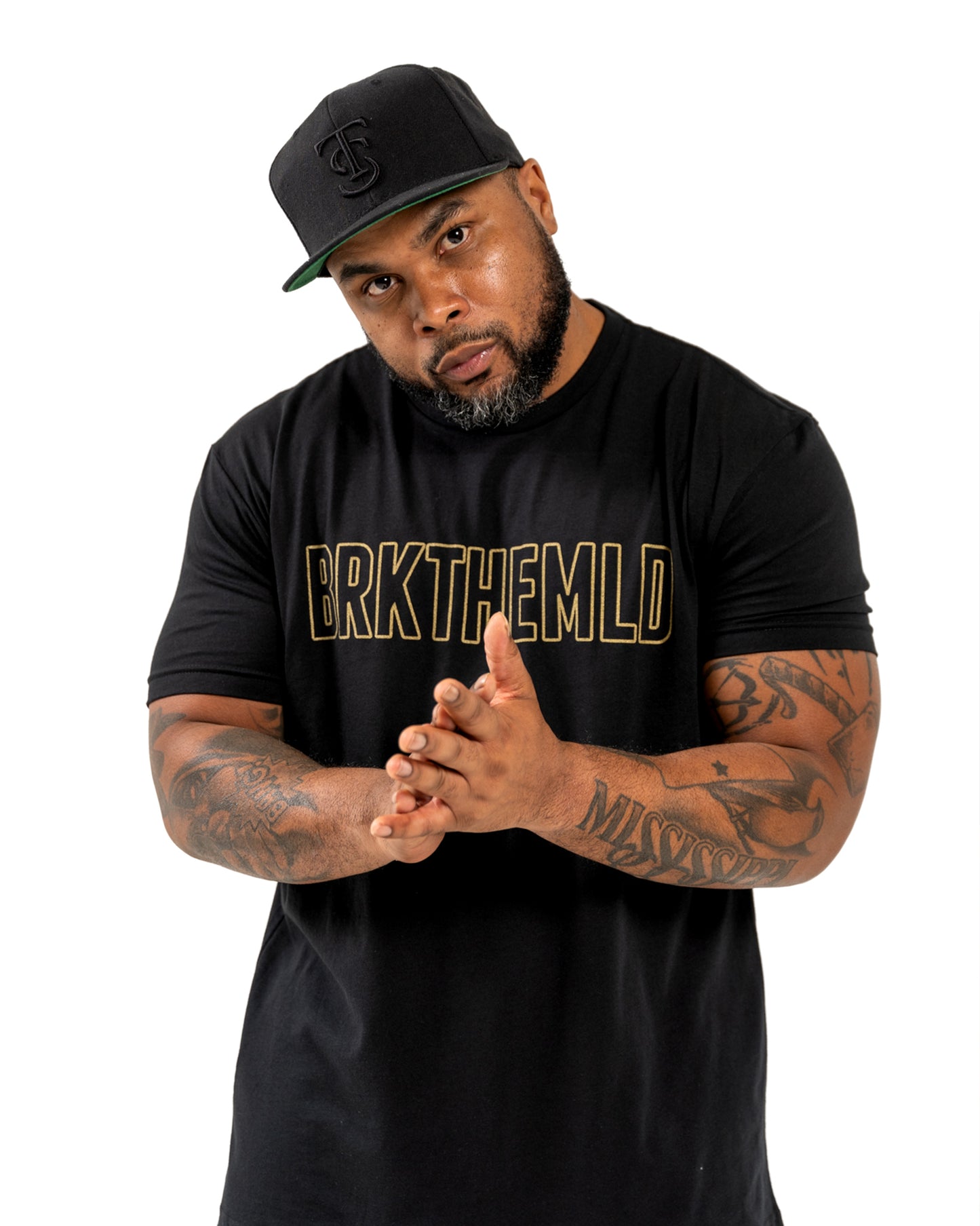 Classic BRKTHEMLD T-Shirt - Black w/ Gold