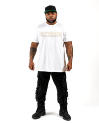 Classic BRKTHEMLD T-Shirt - White w/ Gold