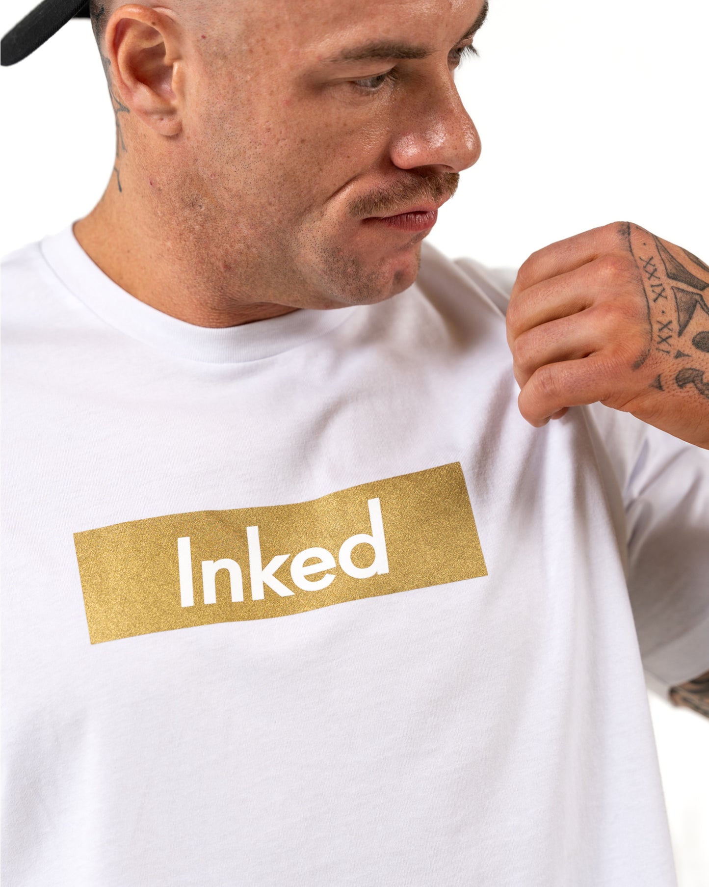 INKED Tee - White w/ Gold