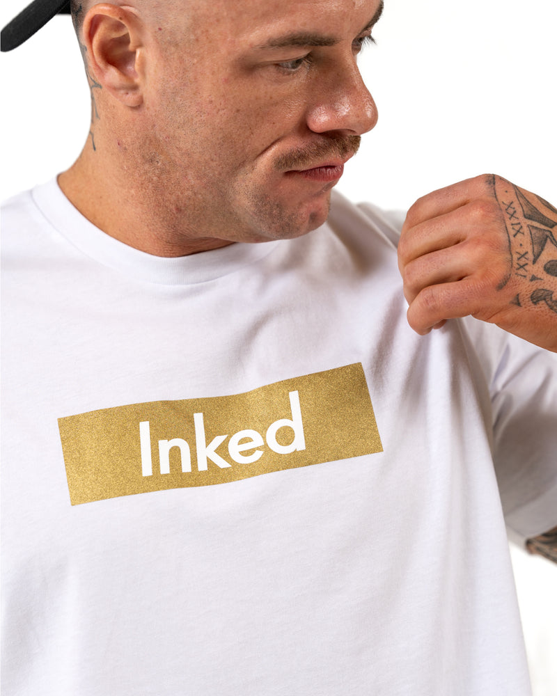 INKED T-Shirt - White w/ Gold