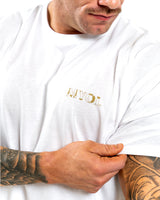 Make Your Own Luck T-Shirt -  White w/ Gold