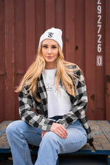 Icon Cuff Beanie - White