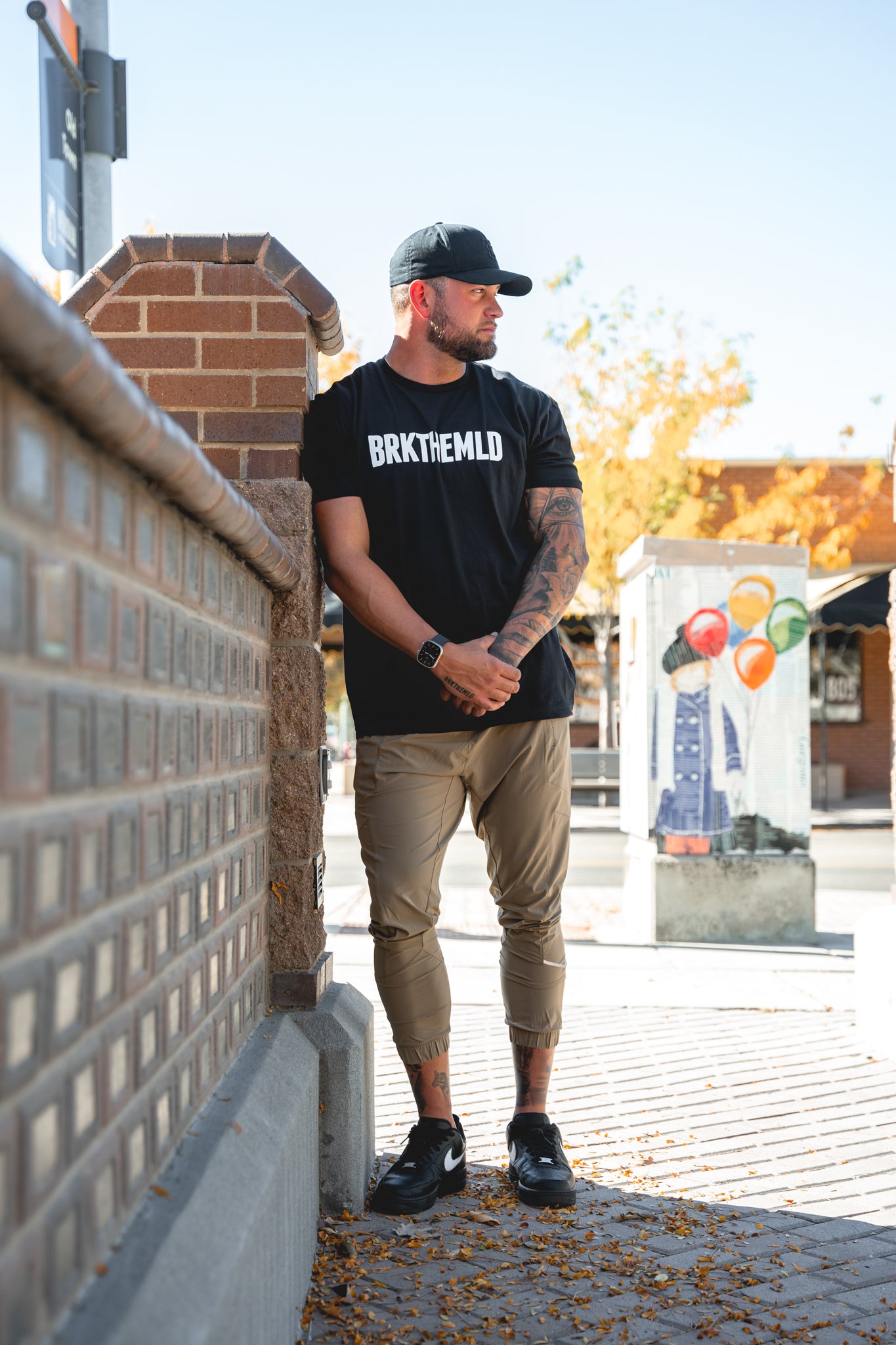 Classic BRKTHEMLD T-Shirt - Black w/ White