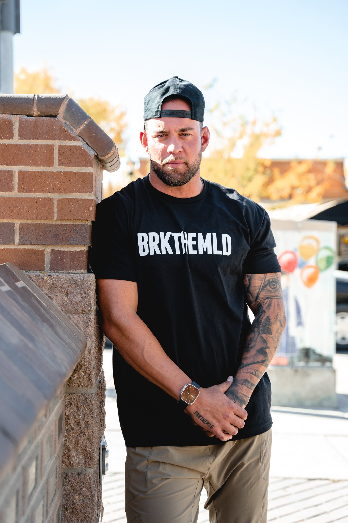Classic BRKTHEMLD T-Shirt - Black w/ White