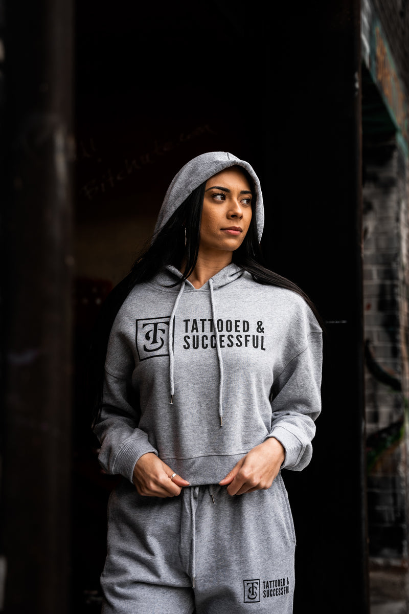 Core Crop Hoodie - Athletic Heather