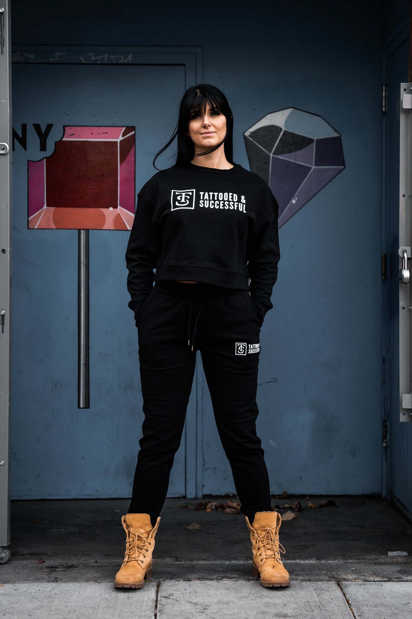 Core Crop Crew Sweatshirt - Black