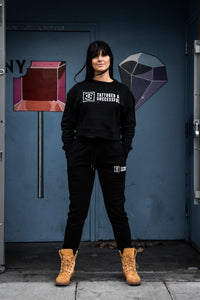 Core Crop Crew Sweatshirt - Black
