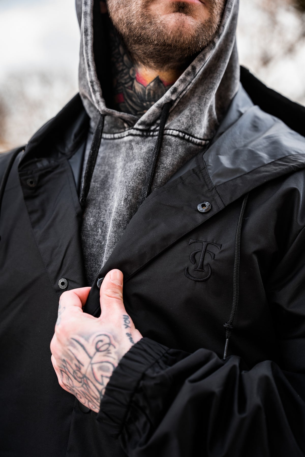Icon Rain Jacket - Blackout – Tattooed & Successful LLC