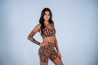 Leopard Biker Short - Natural