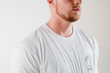 EST 18 T-Shirt - White w/Blue&Red