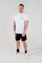 EST 18 T-Shirt - White w/Blue&Red