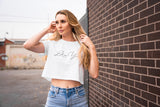 Bet on Yourself Crop Tee - White