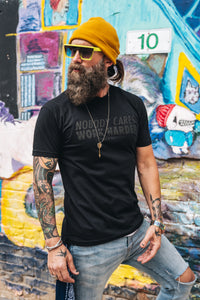 Nobody Cares Work Harder T-Shirt - Blackout