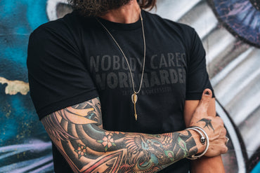 Nobody Cares Work Harder T-Shirt - Blackout