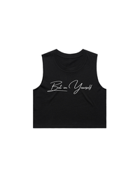 Bet On Yourself Crop Tank - Black