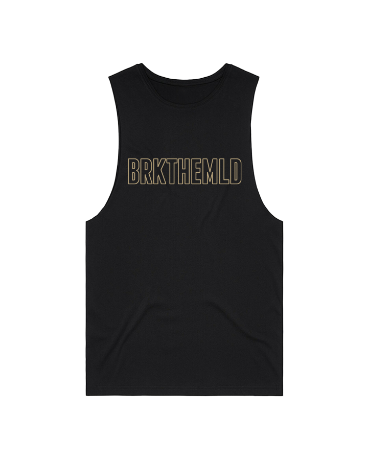 BRKTHEMLD Outline Tank - Black w/ Gold