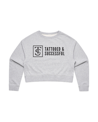 Core Crop Crew Sweatshirt - Athletic Heather