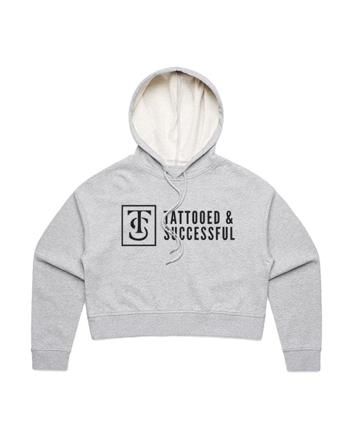 Core Crop Hoodie - Athletic Heather
