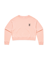 Icon Crop Crew Sweatshirt - Pale Pink