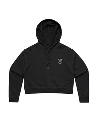 Icon Crop Hoodie - Black