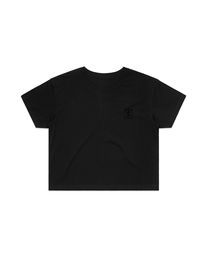 Premium Crop Tee - Blackout