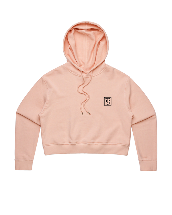 Premium Crop Hoodie - Pink
