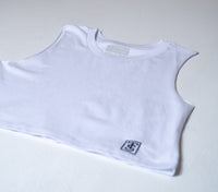 Premium Crop Tank - White