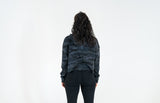 Crest Crop Hoodie - Black Camo