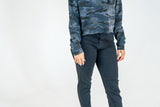 Crest Crop Hoodie - Black Camo