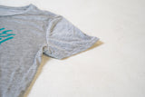 Script Crop Tee - Athletic Heather w/ Teal